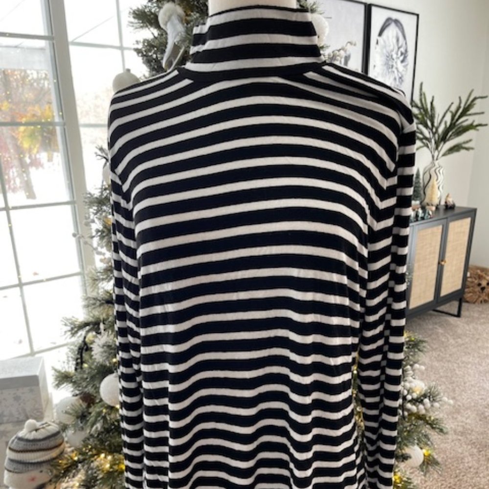 Black and White Turtleneck
